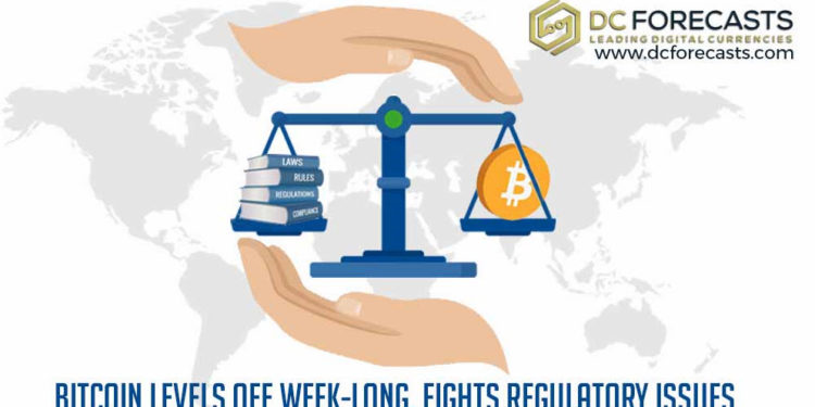 Bitcoin Levels Off Week-Long, Fights Regulatory Issues