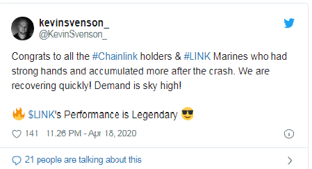 Chainlink twitter