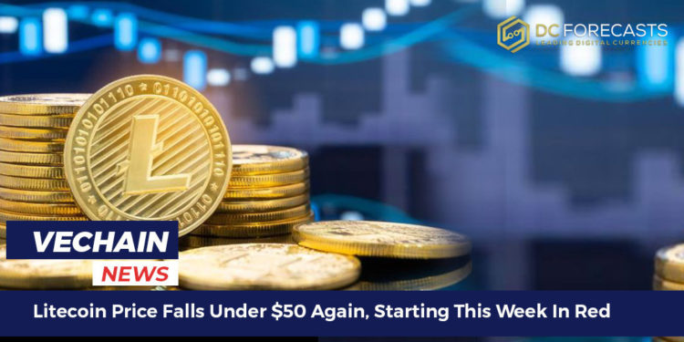 litecoin price falls