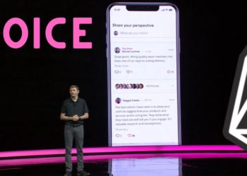 eos blockchain development company social media platform voice