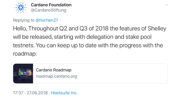 cardano tweet