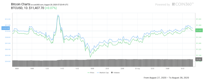 bitcoin btc one day chart