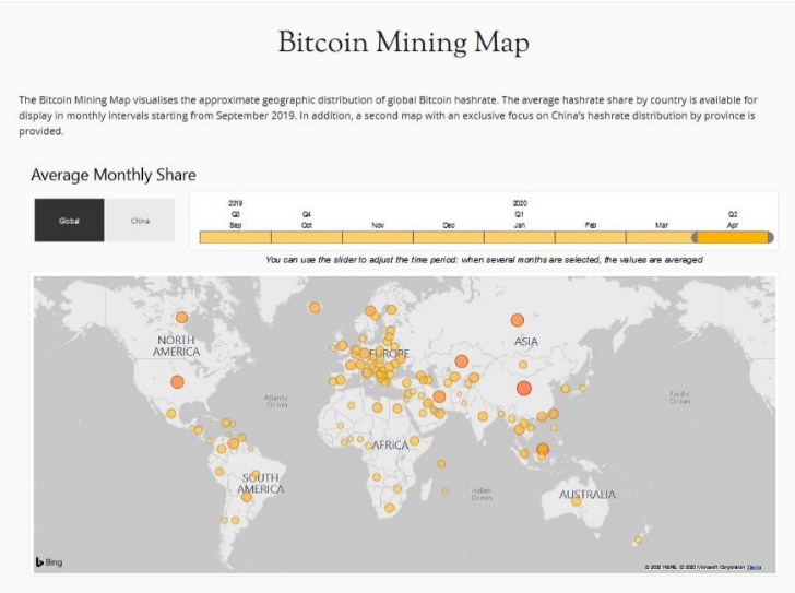 btc mining map
