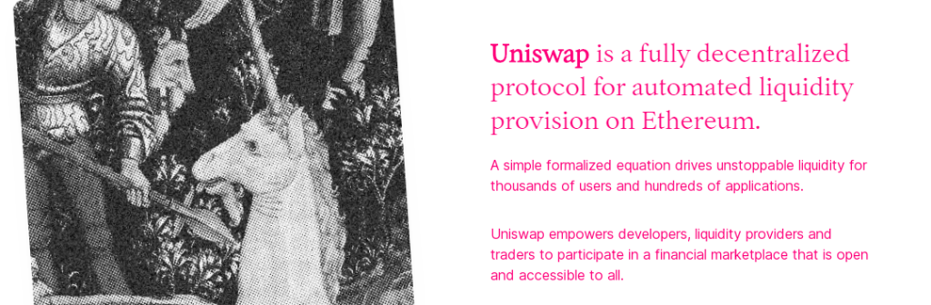 uniswap's uni token, market, defi