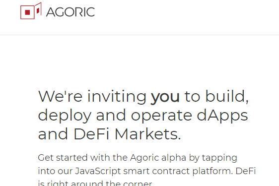 JavaScript Smart Contracts, agoric, chainlink