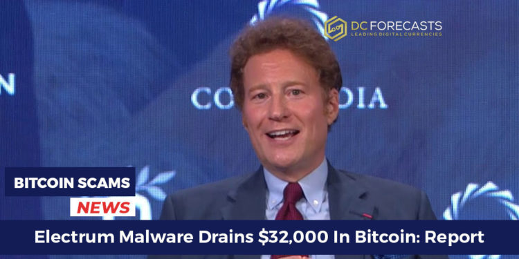 Electrum Malware Drains $32,000 In Bitcoin: Report