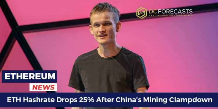 ETH Hashrate Drops 25%