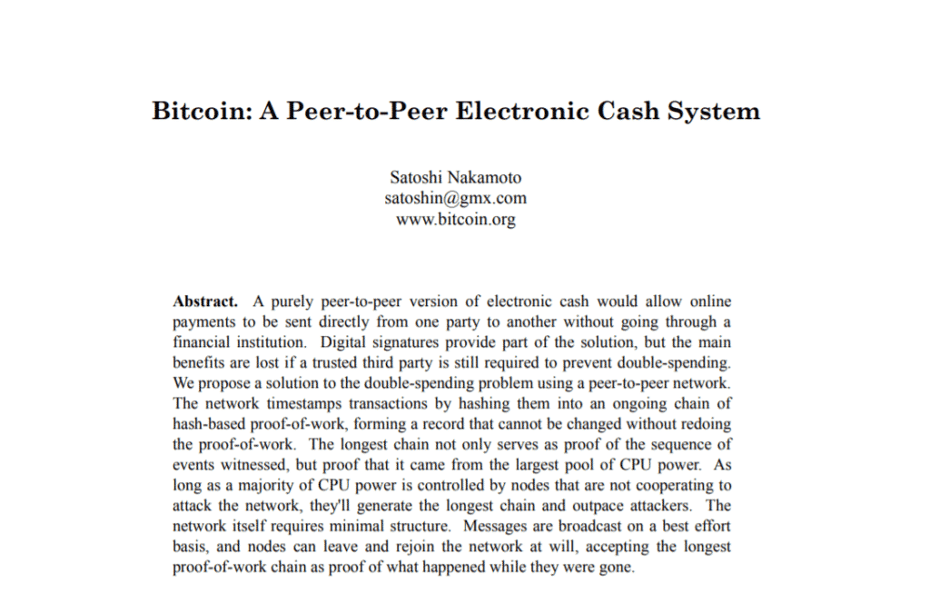 bitcoin whitepaper