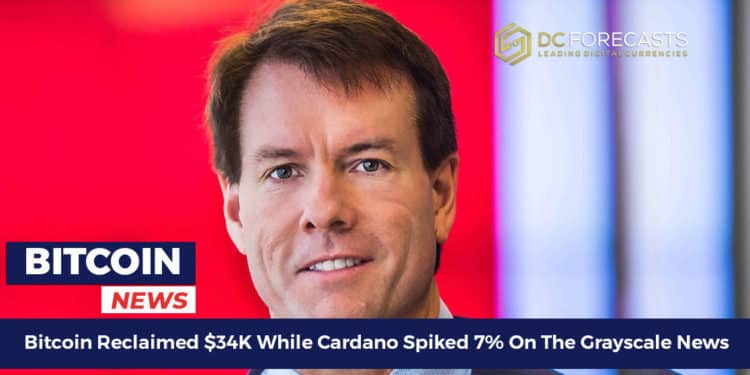 Bitcoin Reclaimed $34K While Cardano Spiked 7% On The Grayscale News