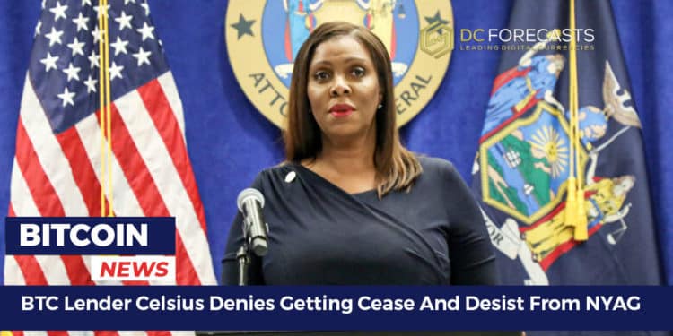 BTC Lender Celsius Denies