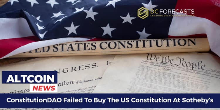 ConstitutionDAO Will Shut Down