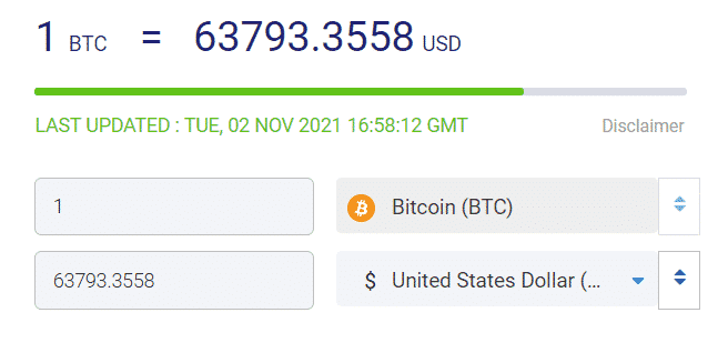 bitcoin price calculator