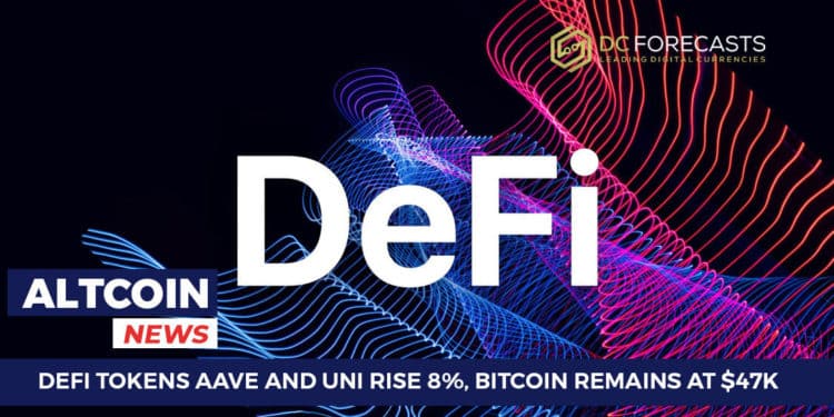 DeFi Tokens Aave And Uni