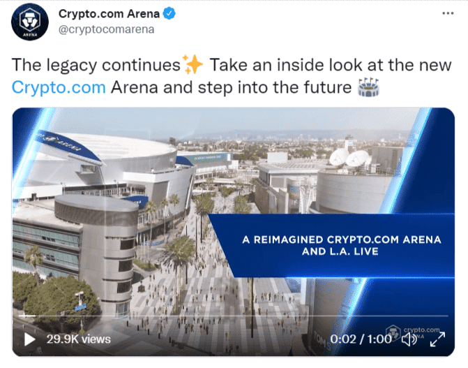 CryptoCom Announced A Big Investment To Overhaul Its Stadium